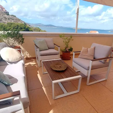 아파트 Nido Del Deluxe 1a Linea Terraza Indoorpool Wifi Aire Netflix 10 Metros A Cala Del Pino